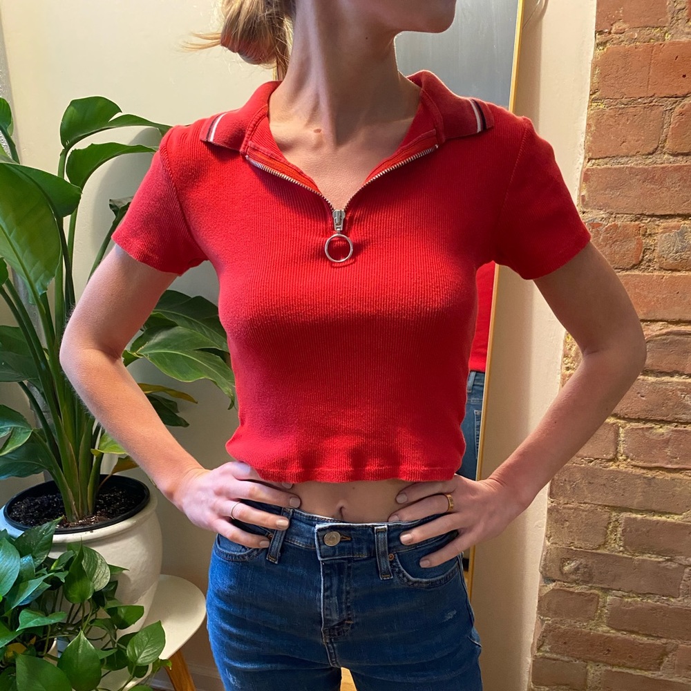 Red Quarter zip from Urban Outfitters